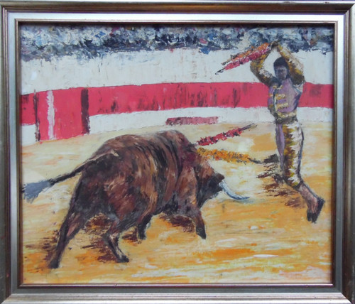 Bull and matador the arena - and,