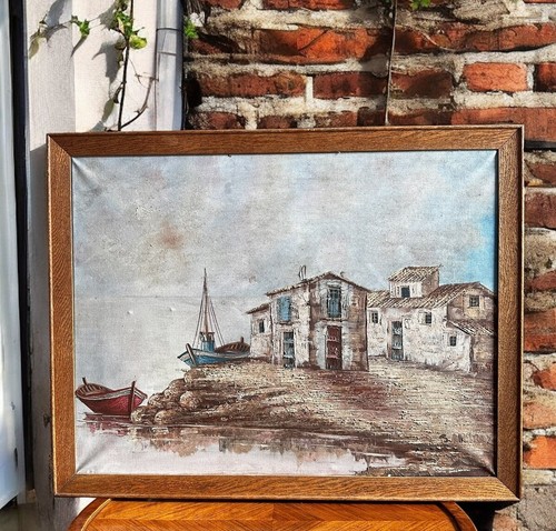 Mid century signed - mid, oil