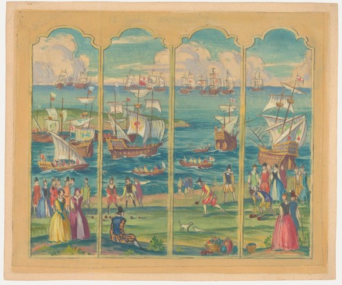 Late 19th century gouache - late,