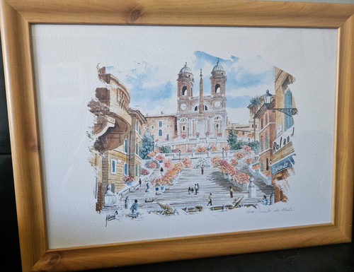 Large print spanish steps - print, "