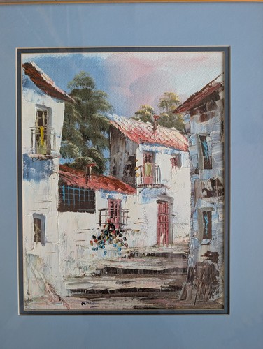 Vintage oil canvas - on,
