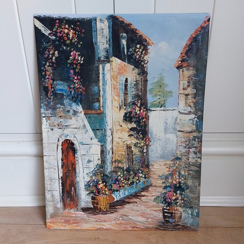 Vintage signed italian street - signed,