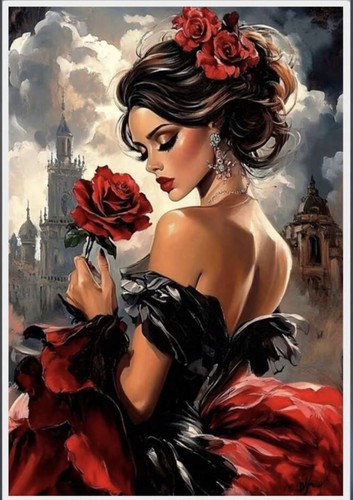 Spanish girl with red - spanish, 5d