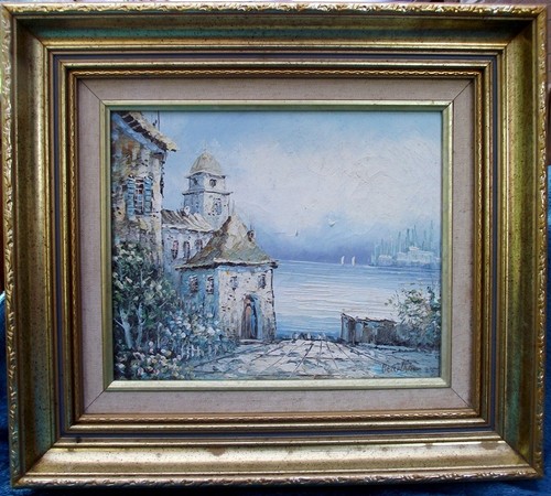 Mediterranean scene signed - mediterranean,