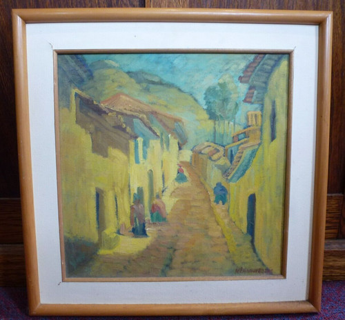 Vintage framed genuine oil - framed,