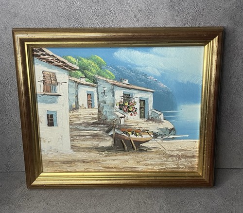Spanish oil painting - spanish, framed