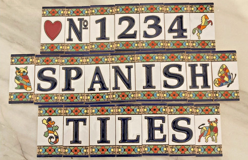 Spanish hand painted number - hand, &