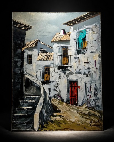 Vintage impasto oil painting - vintage,