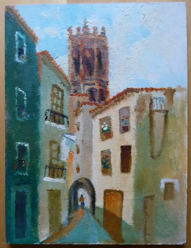 Old painting oil - old,